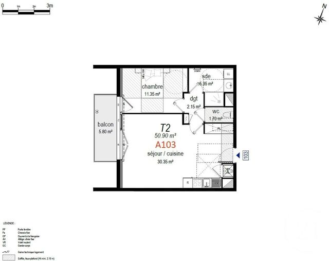 Appartement T2 à vendre - 2 pièces - 50.95 m2 - PLENEUF VAL ANDRE - 22 - BRETAGNE - Century 21 Coeur De Penthièvre