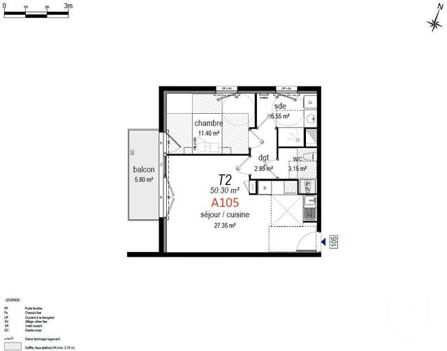 Appartement T2 à vendre - 2 pièces - 50.3 m2 - PLENEUF VAL ANDRE - 22 - BRETAGNE - Century 21 Coeur De Penthièvre