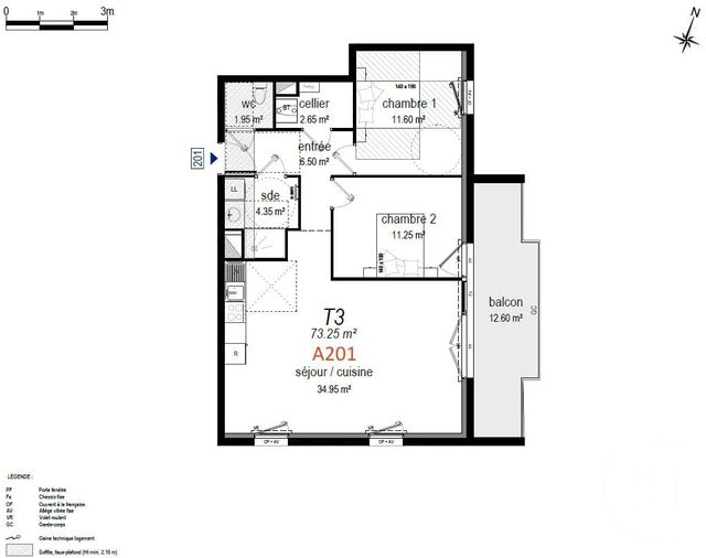 Appartement T3 à vendre - 3 pièces - 73.25 m2 - PLENEUF VAL ANDRE - 22 - BRETAGNE - Century 21 Coeur De Penthièvre