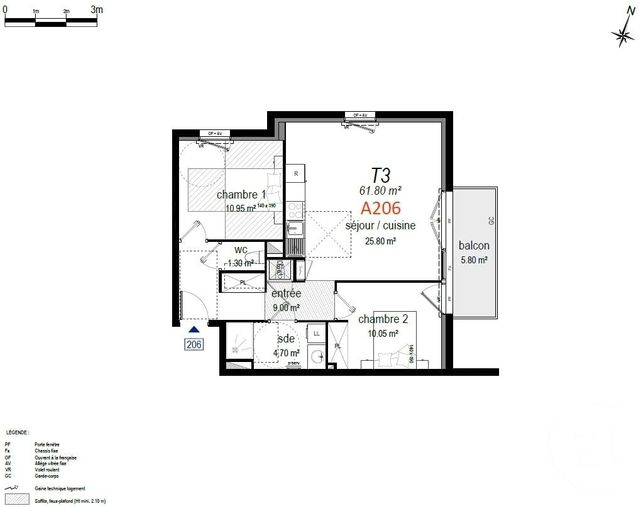 Appartement T3 à vendre - 3 pièces - 61.8 m2 - PLENEUF VAL ANDRE - 22 - BRETAGNE - Century 21 Coeur De Penthièvre