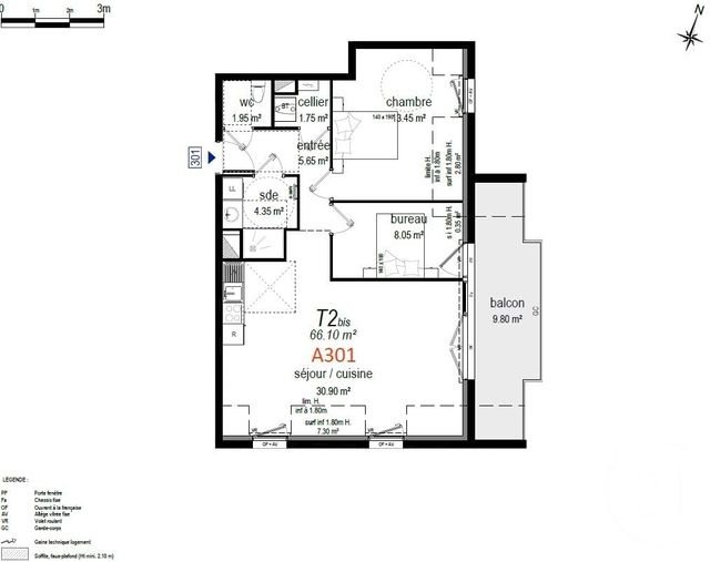 Appartement F2 bis à vendre - 3 pièces - 66.1 m2 - PLENEUF VAL ANDRE - 22 - BRETAGNE - Century 21 Coeur De Penthièvre
